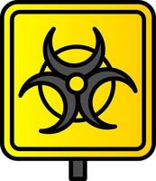 Biohazard Line Filled Gradient  Icon vector