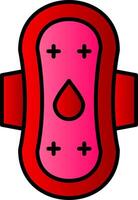 Sanitary Towel Line Filled Gradient  Icon vector