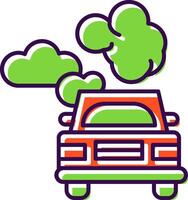 Car Pollution Filled  Icon vector