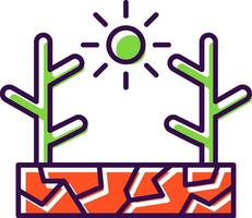 Drought Filled  Icon vector
