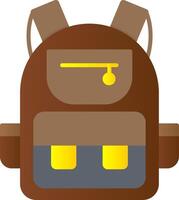 Backpack Flat Gradient  Icon vector