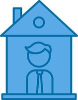 Seller Filled Blue  Icon vector