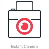 Instant Camera and memory icon concept vector