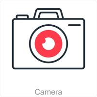 Camera and picture icon concept vector