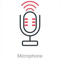 Microphone and sound icon concept vector