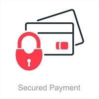 Secured Payment and shield icon concept vector