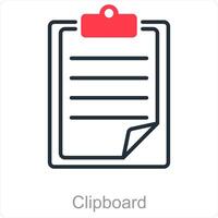 Clipboard and form icon concept vector