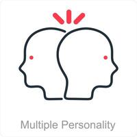 Multiple Personality and diverse icon concept vector