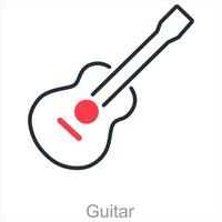 guitarra y música icono concepto vector