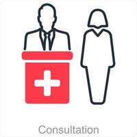 Consultation and discussion icon concept vector