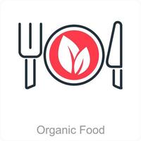 Organic Food and fresh icon concept vector