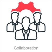 Collaboration and unity icon concept vector