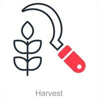 Harvest and wheat  icon concept vector