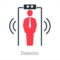 Detector and security icon concept vector