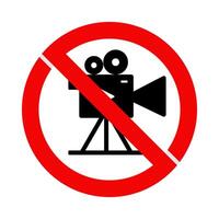 Recording or Making Videos Prohibited icon. Modern and Simple Design. Vector For Stickers, Posters, Social Media, Banners, Web.