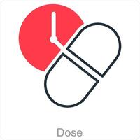 Dose and health icon concept vector