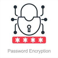 Password Encryption and security icon concept vector