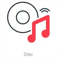 Disc and record icon concept vector