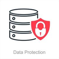 Data Protection and shield icon concept vector