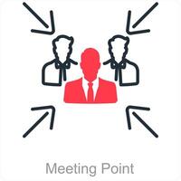 Meeting Point and team icon concept vector