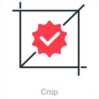 Crop and edit icon concept vector