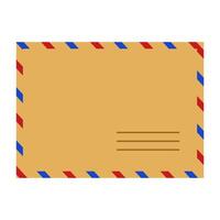 Brown Vintage Envelope with Border vector