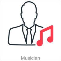 Musician and singer icon concept vector