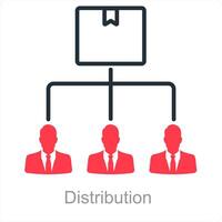 Distribution and logistics icon concept vector