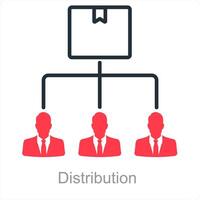 distribución y logística icono concepto vector