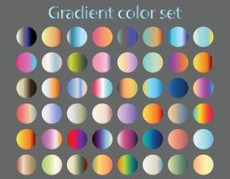 Gradient color set in round shape vector