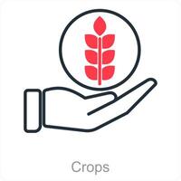 Crops and farm icon concept vector