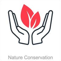 Nature Conservation and green icon concept vector