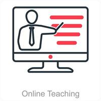 Online Teaching and education icon concept vector