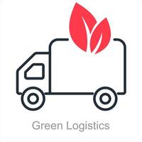 Green Logistics and eco icon concept vector