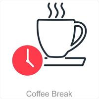Coffee Break and break icon concept vector