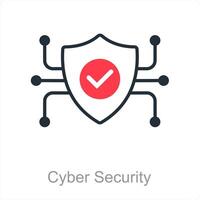 Cyber Security and hacker icon concept vector