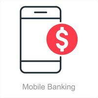 Mobile Banking and transaction icon concept vector