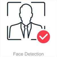 cara detección y facial icono concepto vector