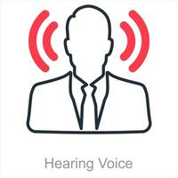 Hearing Voice and sound icon concept vector