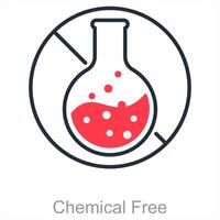 Chemical Free and organic icon concept vector