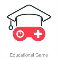 Educational Game and learning icon concept vector