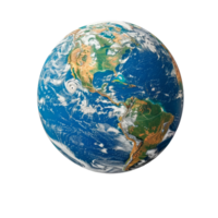 AI generated Detailed Earth globe with transparent background png