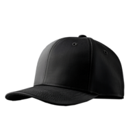 ai généré noir base-ball casquette avec une transparent Contexte png