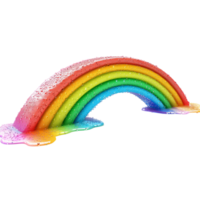 AI generated Colorful water drops on a rainbow with a transparent background png