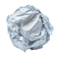 ai généré froissé papier Balle sur transparent Contexte png