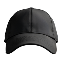 AI generated Black baseball cap isolated on a transparent background png