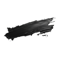 AI generated Black brush stroke with a transparent background png