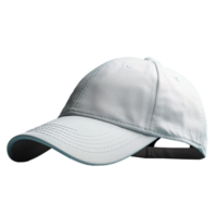 AI generated Blank white baseball cap with a transparent background png