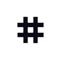 hashtag icono vector diseño