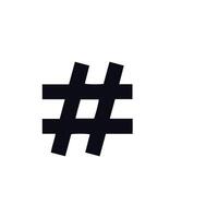 hashtag icono vector diseño